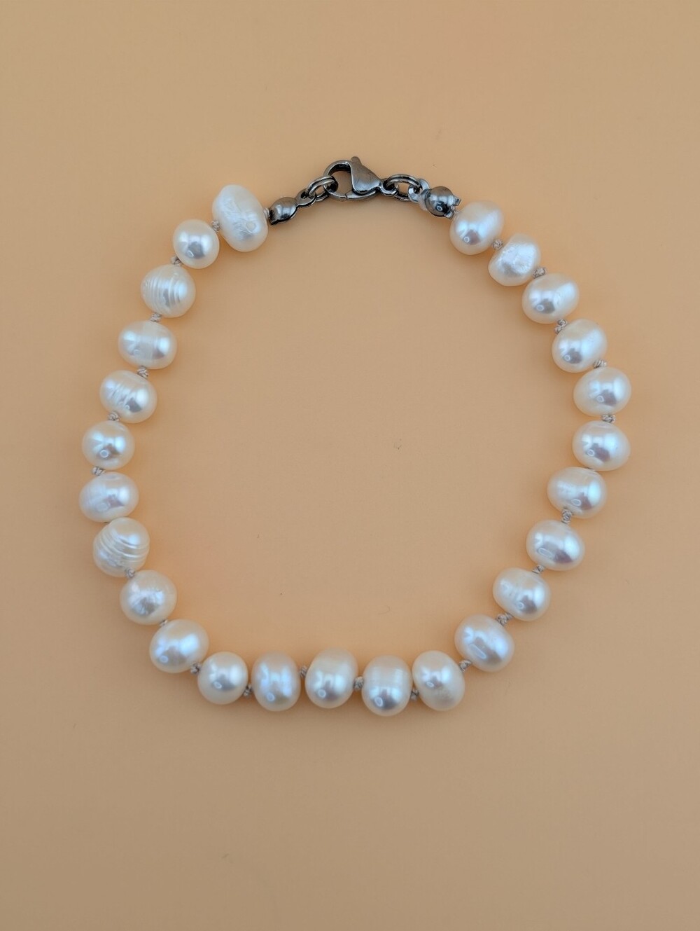 Genuine Pearl Hand Knotted Silk Bracelet
